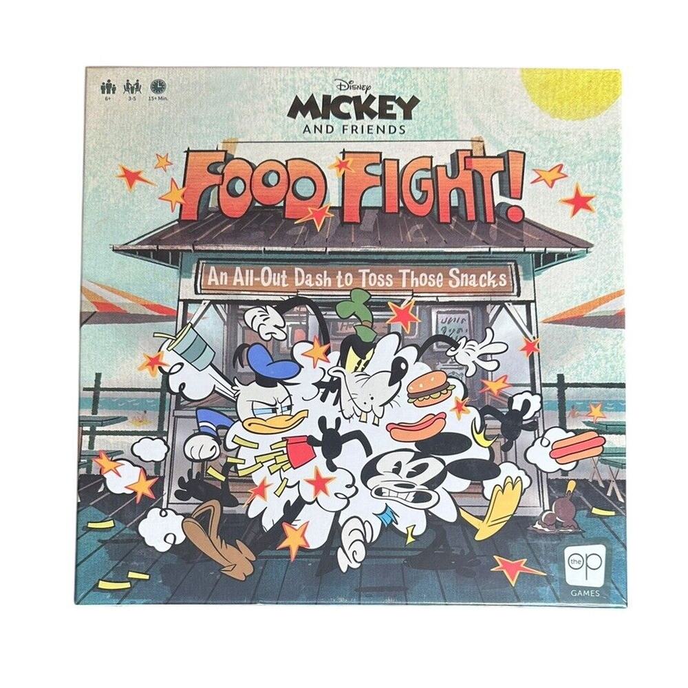 Disney Mickey And Friends FOOD FIGHT! Board Game Ages 6+ 3-5 Players NEW!